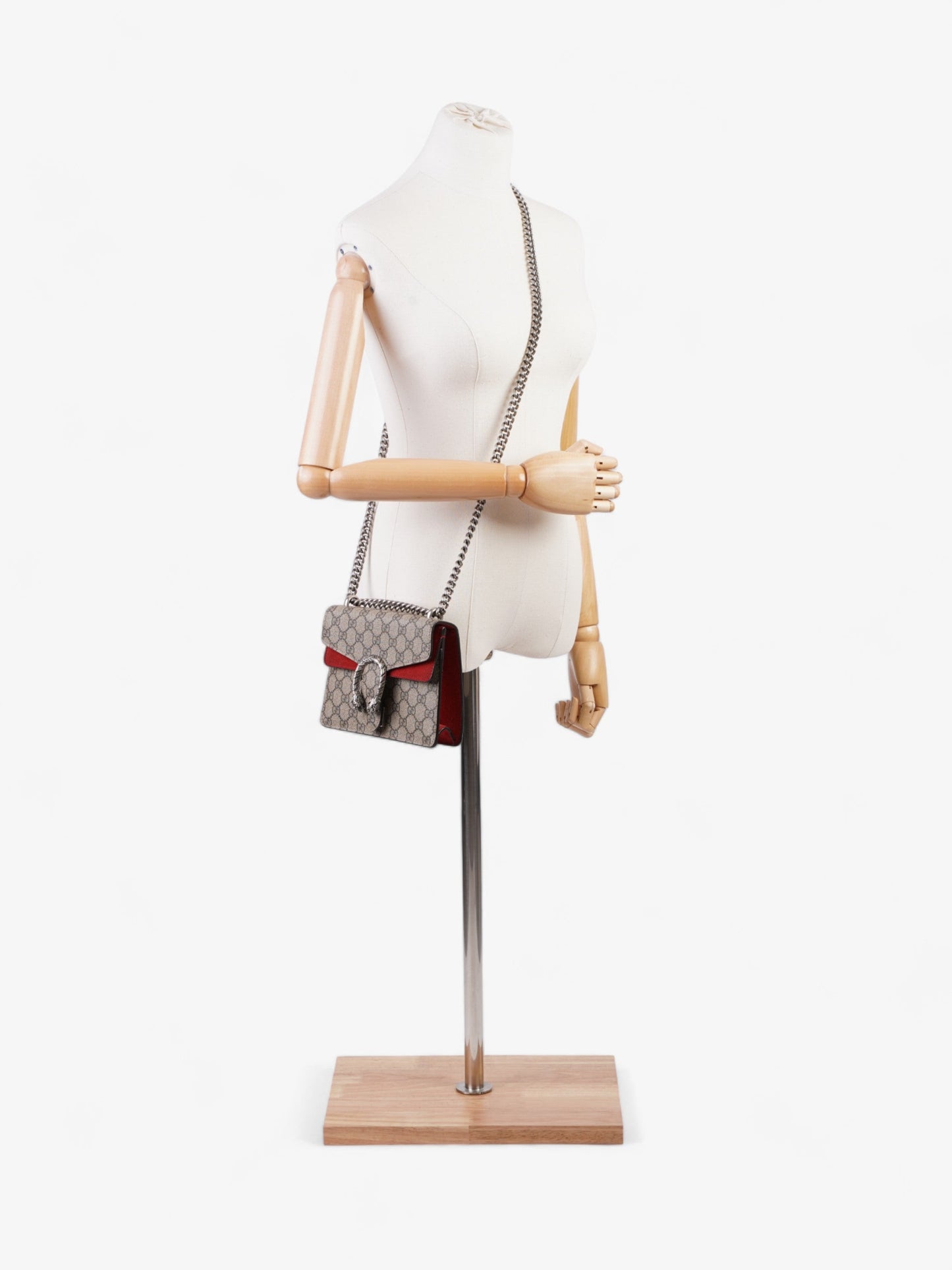 Gucci Dionysus And Ebony Supreme Coated Shoulder Bag Canvas Beige