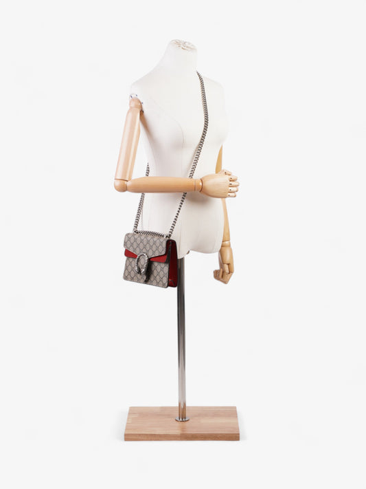 Gucci Dionysus And Ebony Supreme Coated Shoulder Bag Canvas Beige