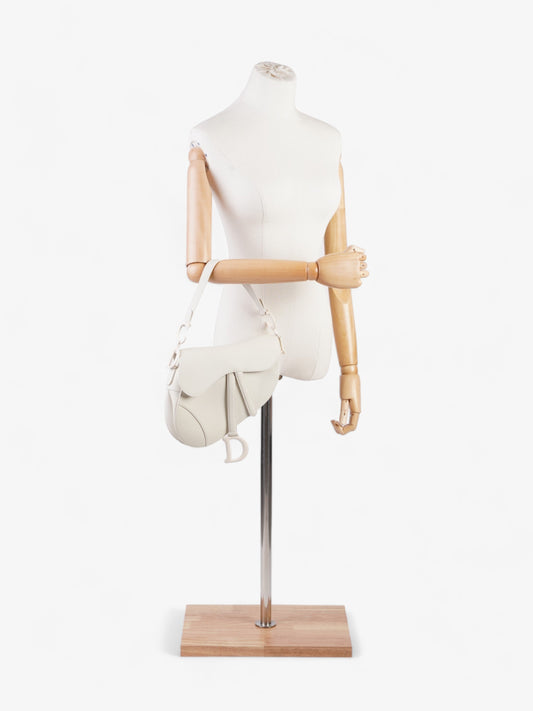 Dior Christian Saddle Shoulder Bag Leather Cream Saddle Cream Leather