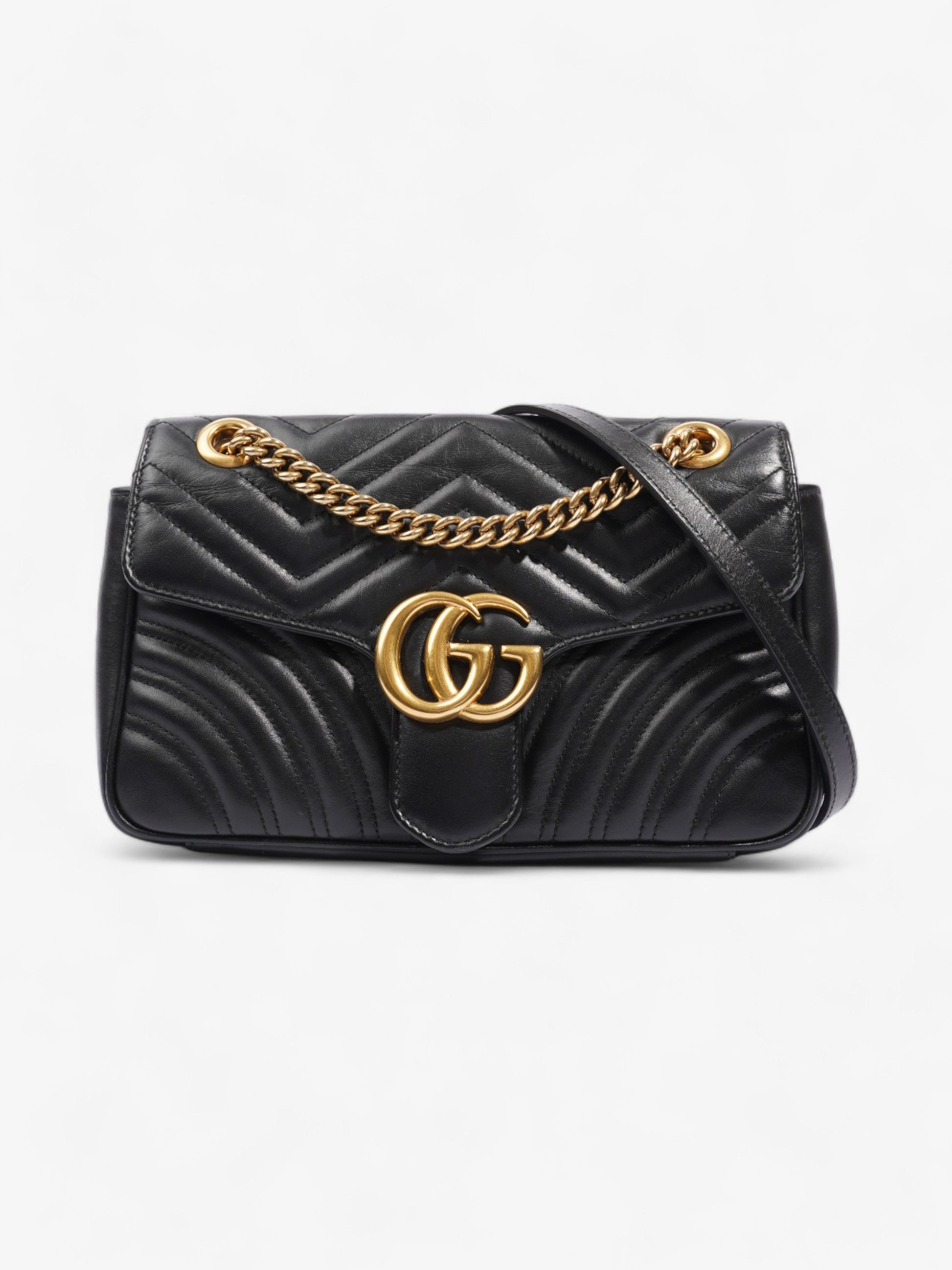 Gucci Marmont Flap Small Shoulder Bag Leather Matelasse Leather Small