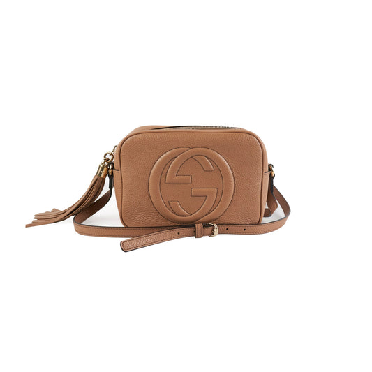 Gucci Soho Disco Dark Crossbody Bag Beige