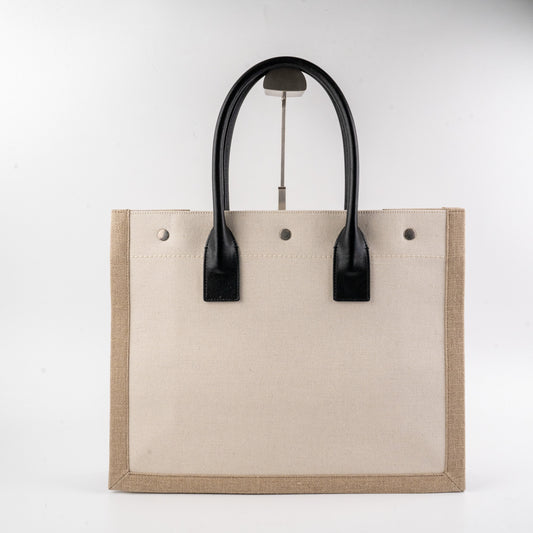 YSL Saint Laurent Rive Gauche Tote Bag Beige