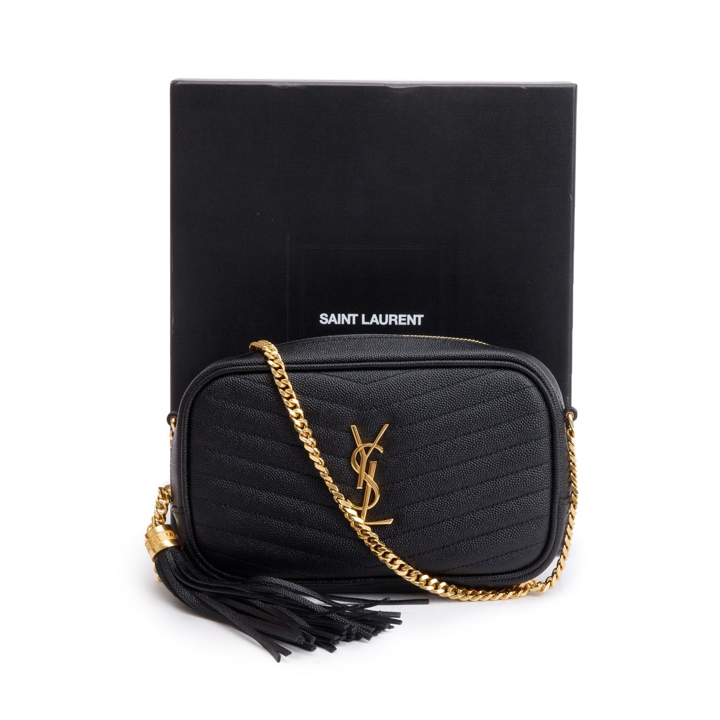 YSL Saint Laurent Mini Lou Camera Bag Leather Quilted Crossbody Bag
