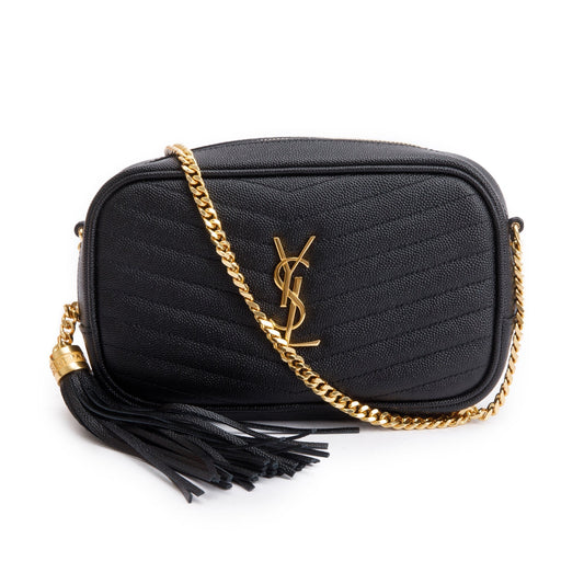 YSL Saint Laurent Mini Lou Camera Bag Leather Quilted Crossbody Bag