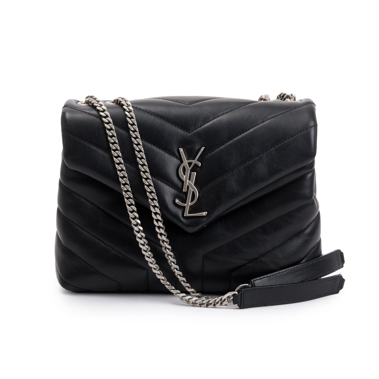 YSL Saint Laurent Small Loulou Chain Shoulder Bag Leather Quilted