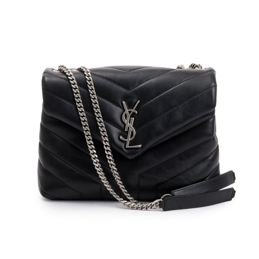 YSL Saint Laurent Small Loulou Chain Shoulder Bag Leather Quilted