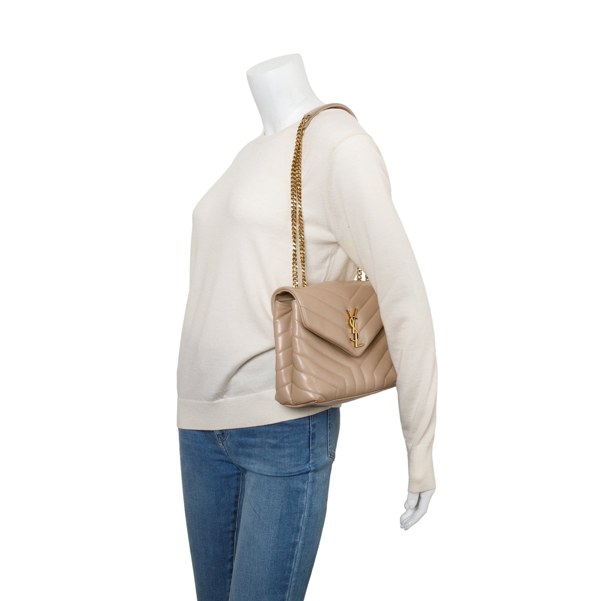 YSL Saint Laurent Small Loulou Shoulder Bag Leather Quilted