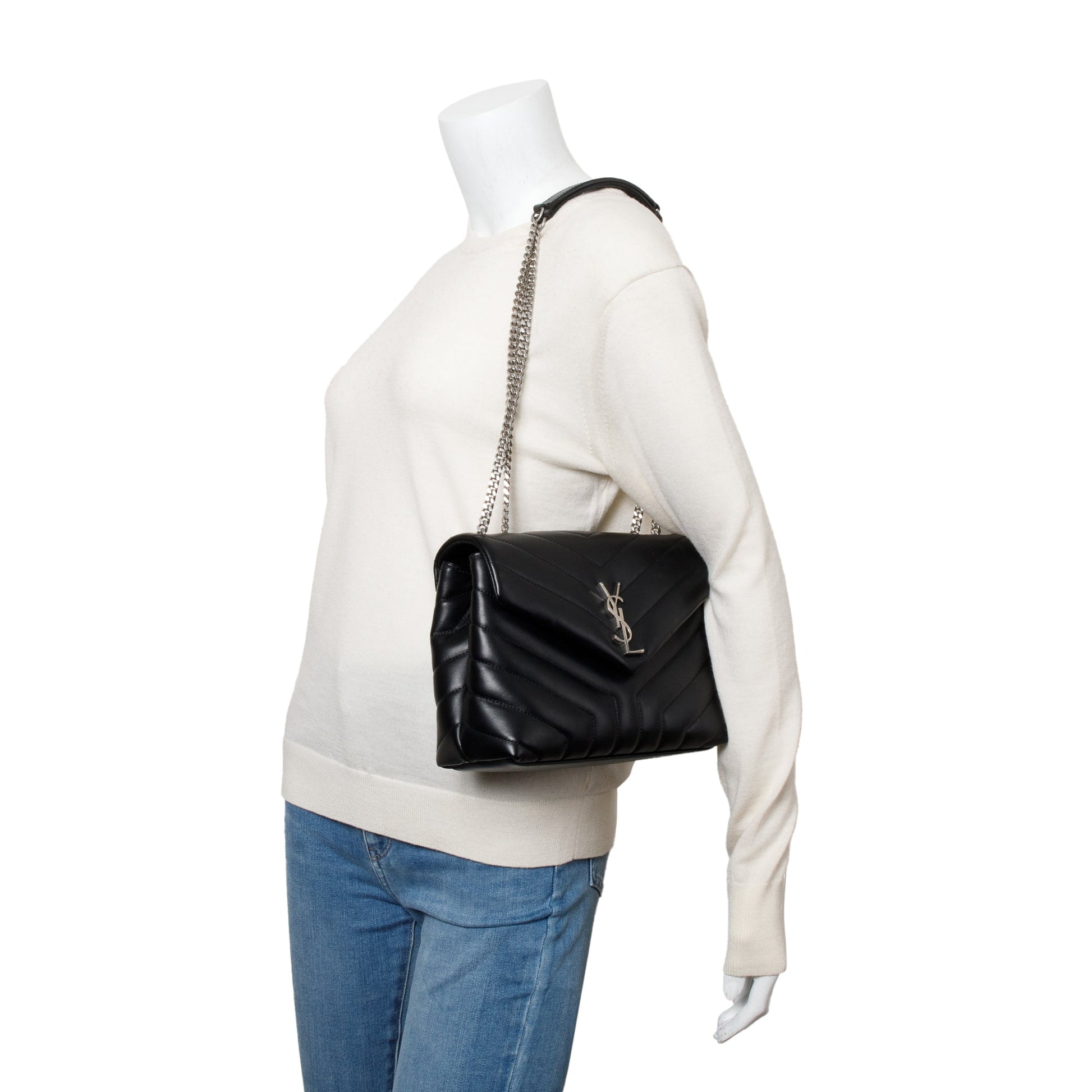 YSL Saint Laurent Small Loulou Shoulder Bag Leather Quilted Bag 58296