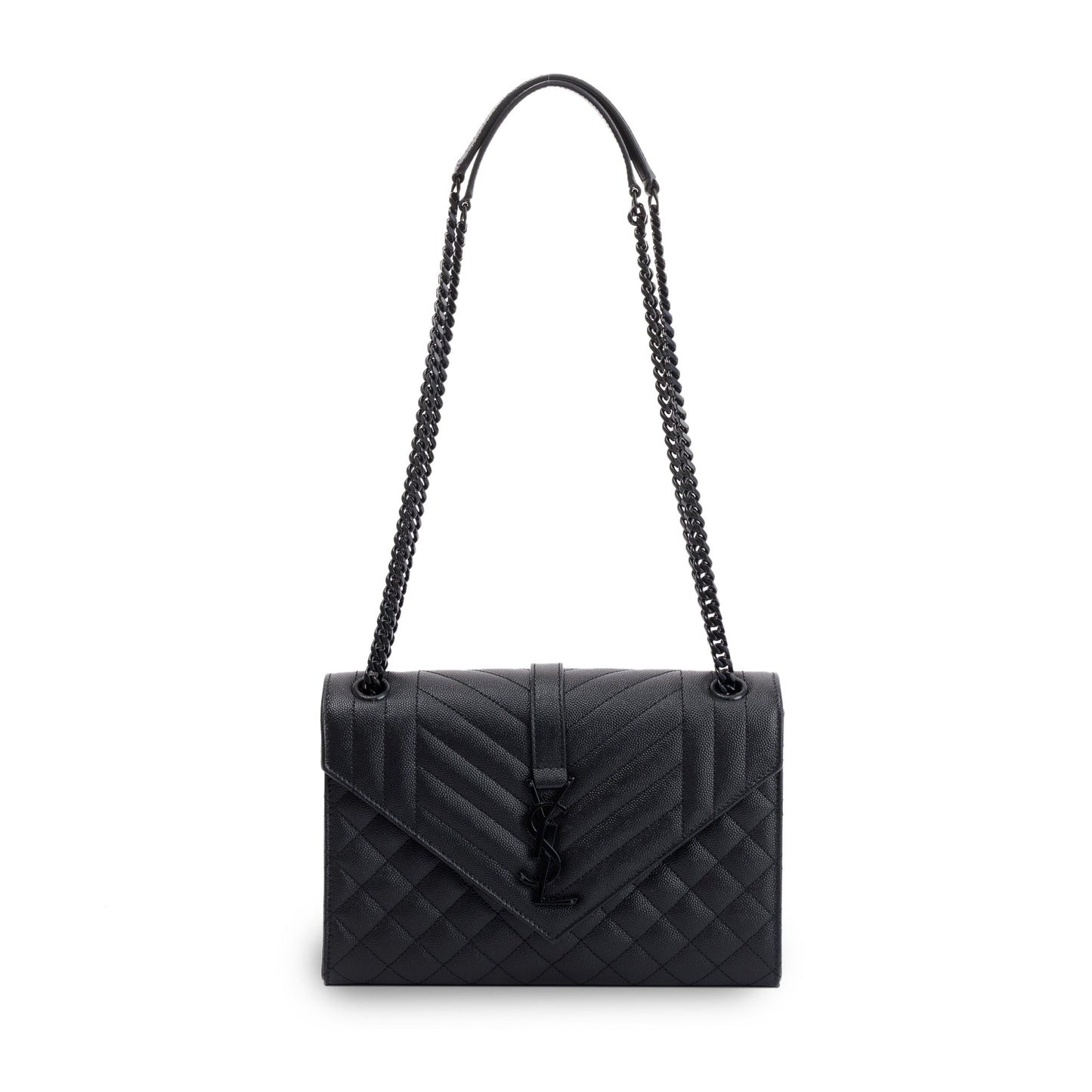YSL Saint Laurent Envelope Chain Bag Matelasse Monogram Travel Bag Bag 43293