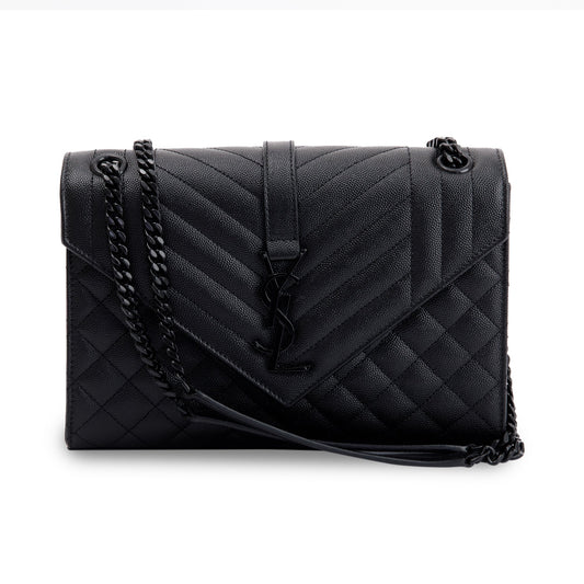 YSL Saint Laurent Envelope Chain Bag Matelasse Monogram Travel Bag Bag 43293