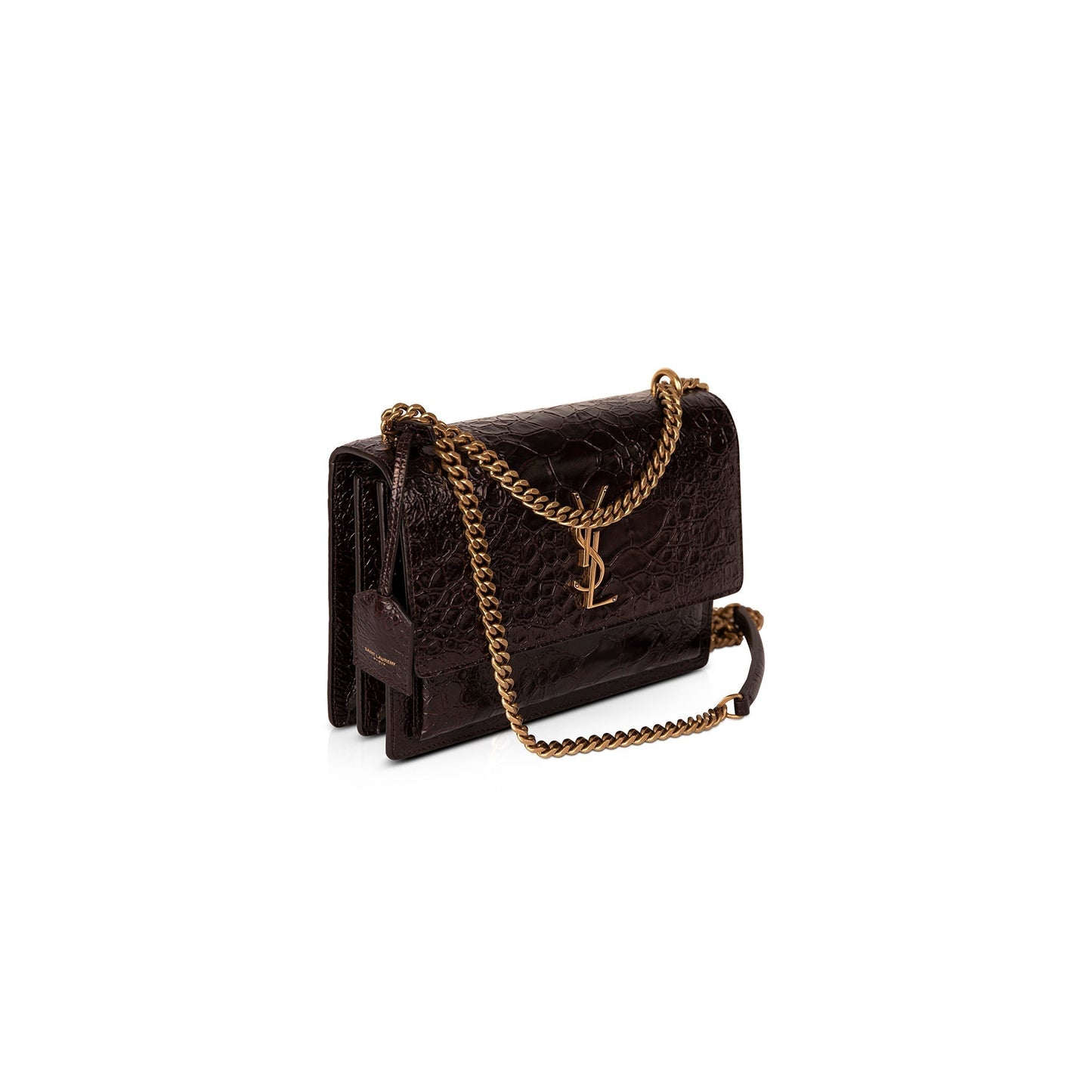YSL Saint Laurent Scale Embossed Sunset Bag Medium Travel Bag