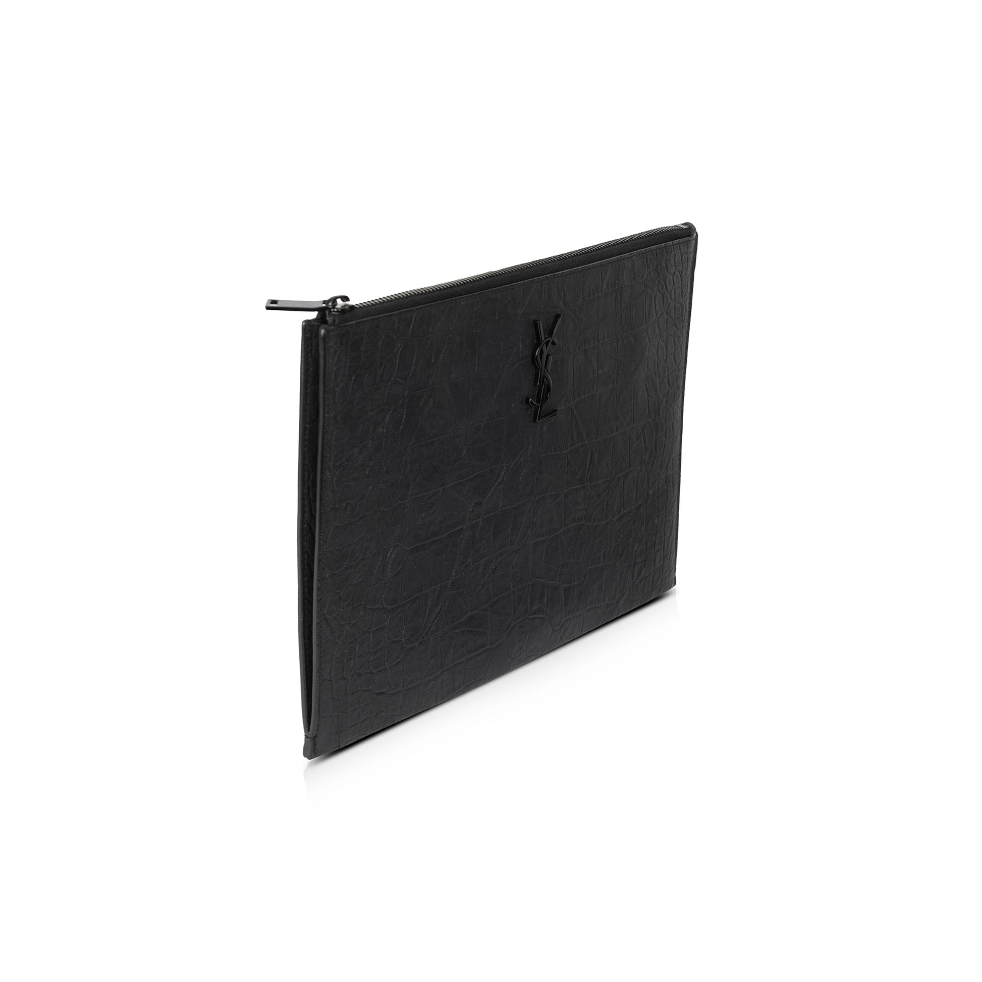 YSL Saint Laurent Zip Pouch Travel Bag Monogram