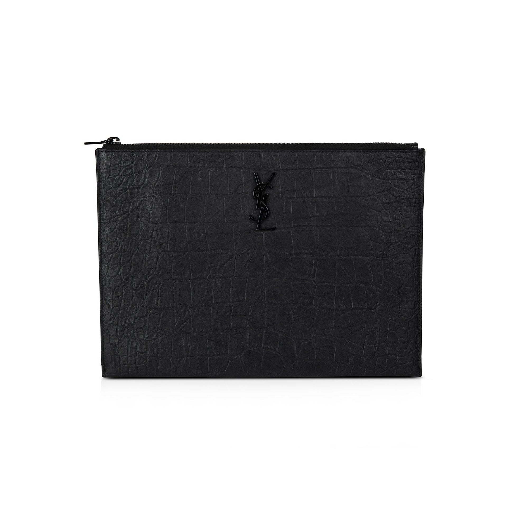 YSL Saint Laurent Zip Pouch Travel Bag Monogram