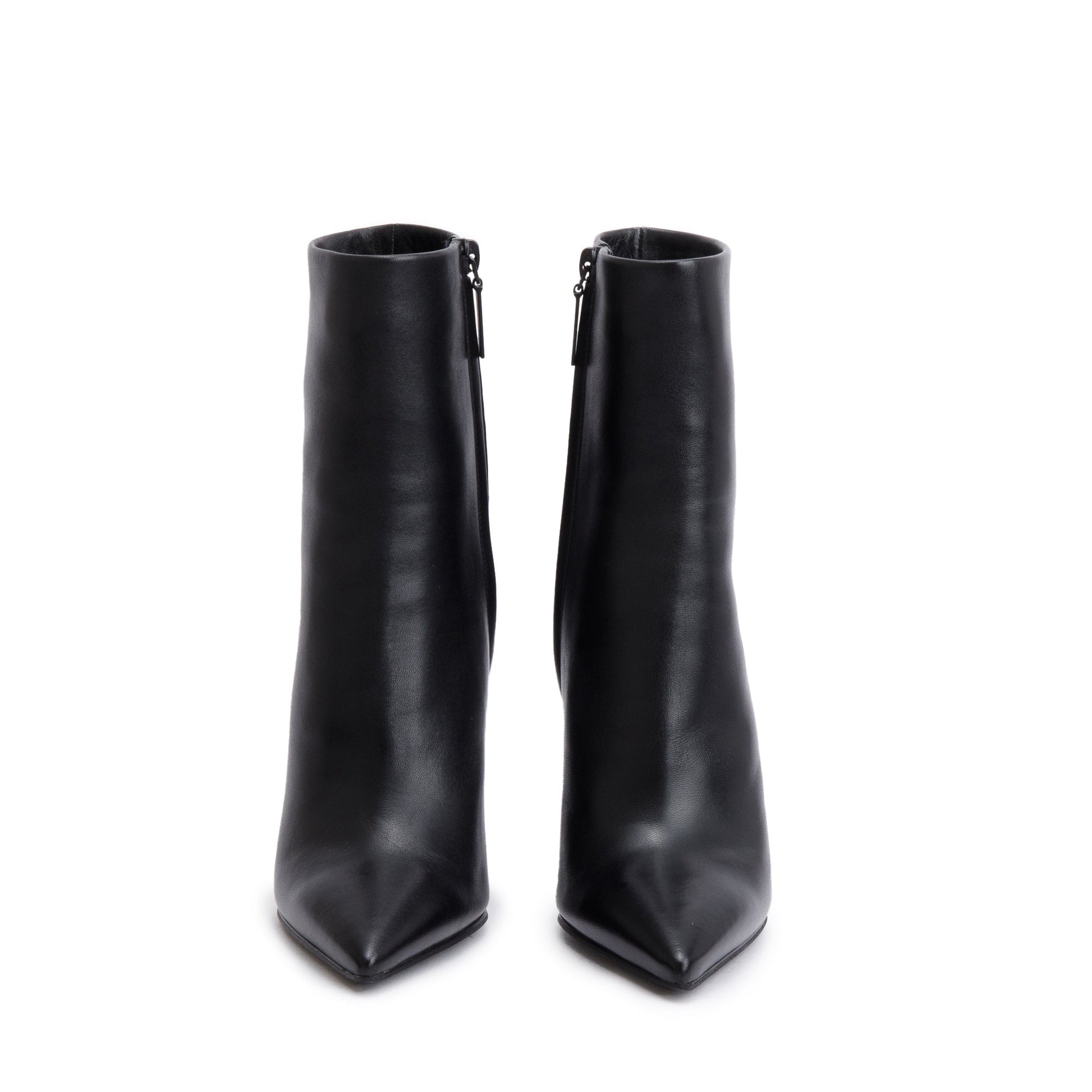 YSL Saint Laurent Calf Opyum Booties Size Travel Bag Leather Black Shoes