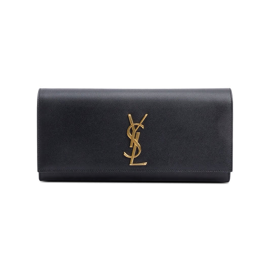 YSL Saint Laurent Grain De Poudre Cassandre Clutch Black Clutch Bag