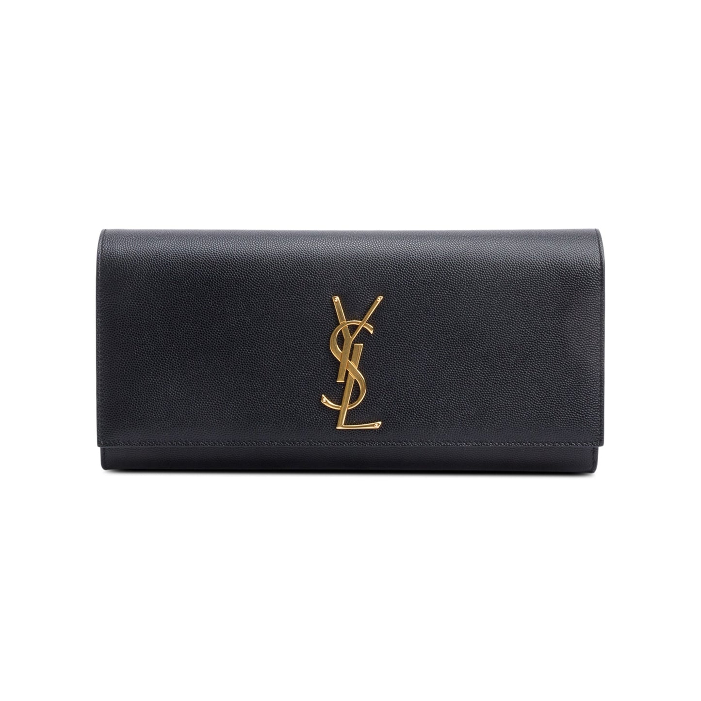 YSL Saint Laurent Grain De Poudre Cassandre Clutch Black Clutch Bag