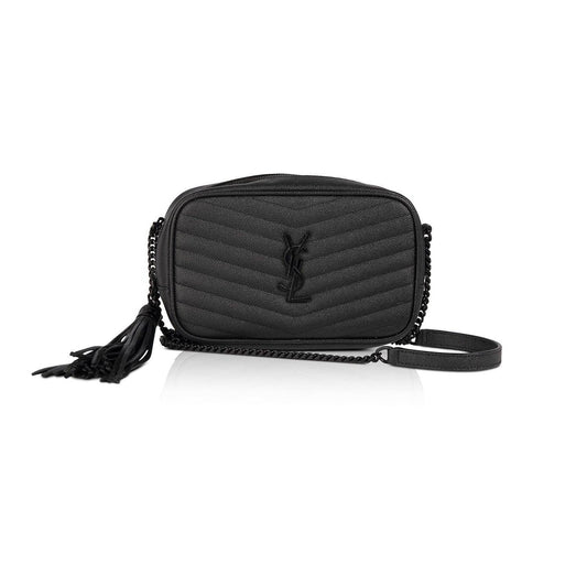 YSL Saint Laurent Lou Crossbody Bag Matelasse Black