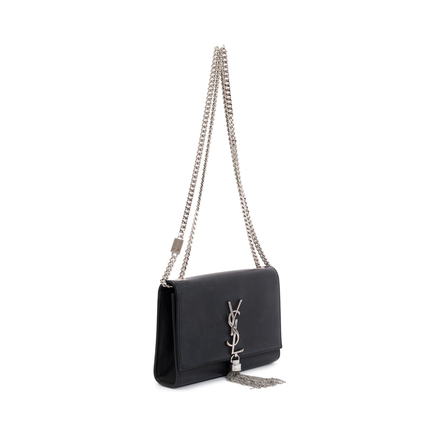 YSL Saint Laurent Smooth Calfskin Small Classic Kate Tassel Chain Leather Monogram Travel Bag