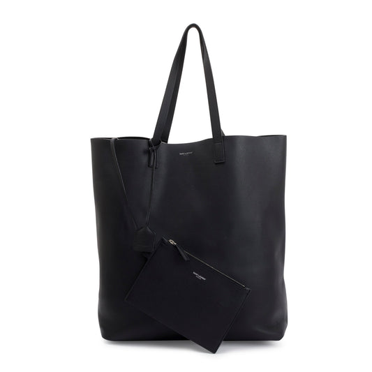 YSL Saint Laurent Soft Calfskin N S Shopping Tote Leather Black Tote Bag