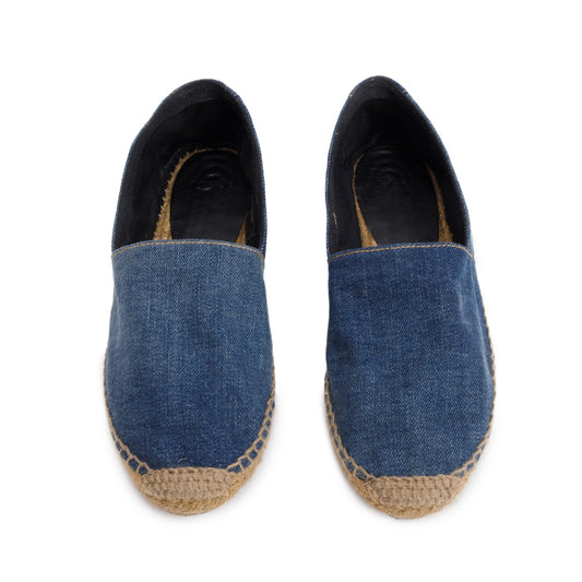 YSL Saint Laurent Espadrilles Size Travel Bag Denim Blue