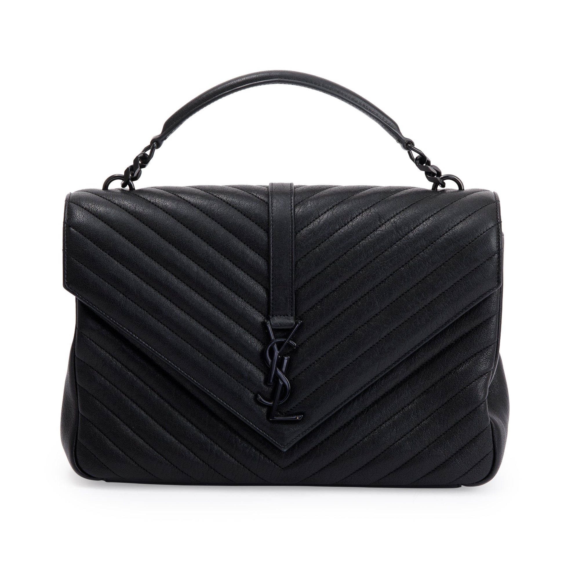 YSL Saint Laurent Chevron College Bag Large Travel Bag