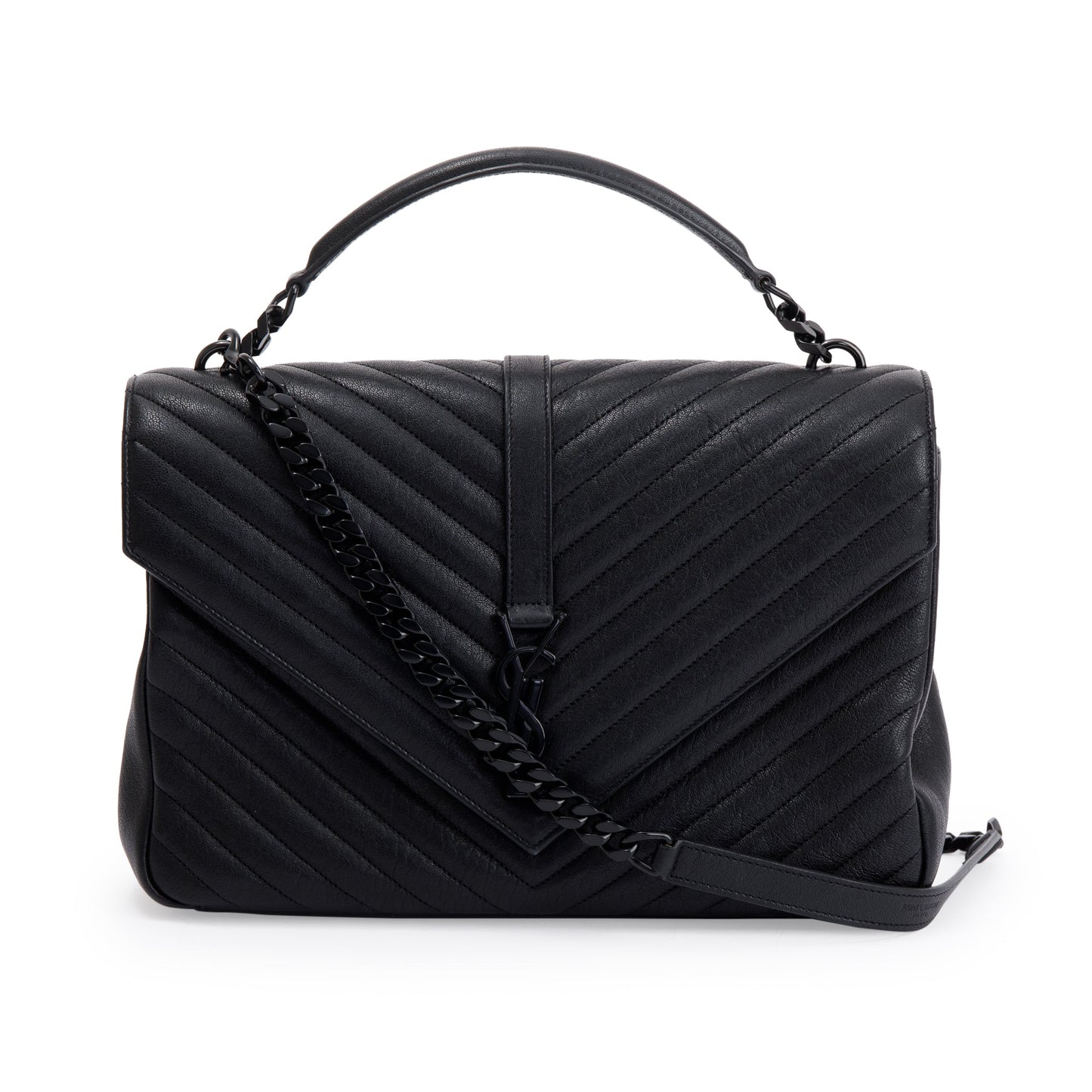 YSL Saint Laurent Chevron College Bag Large Travel Bag