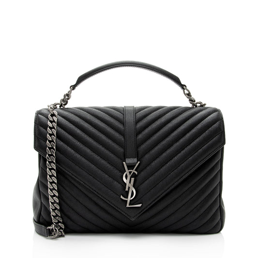 YSL Saint Laurent Saint Laurent Trending Calfskin College Shoulder Bag Matelasse Monogram