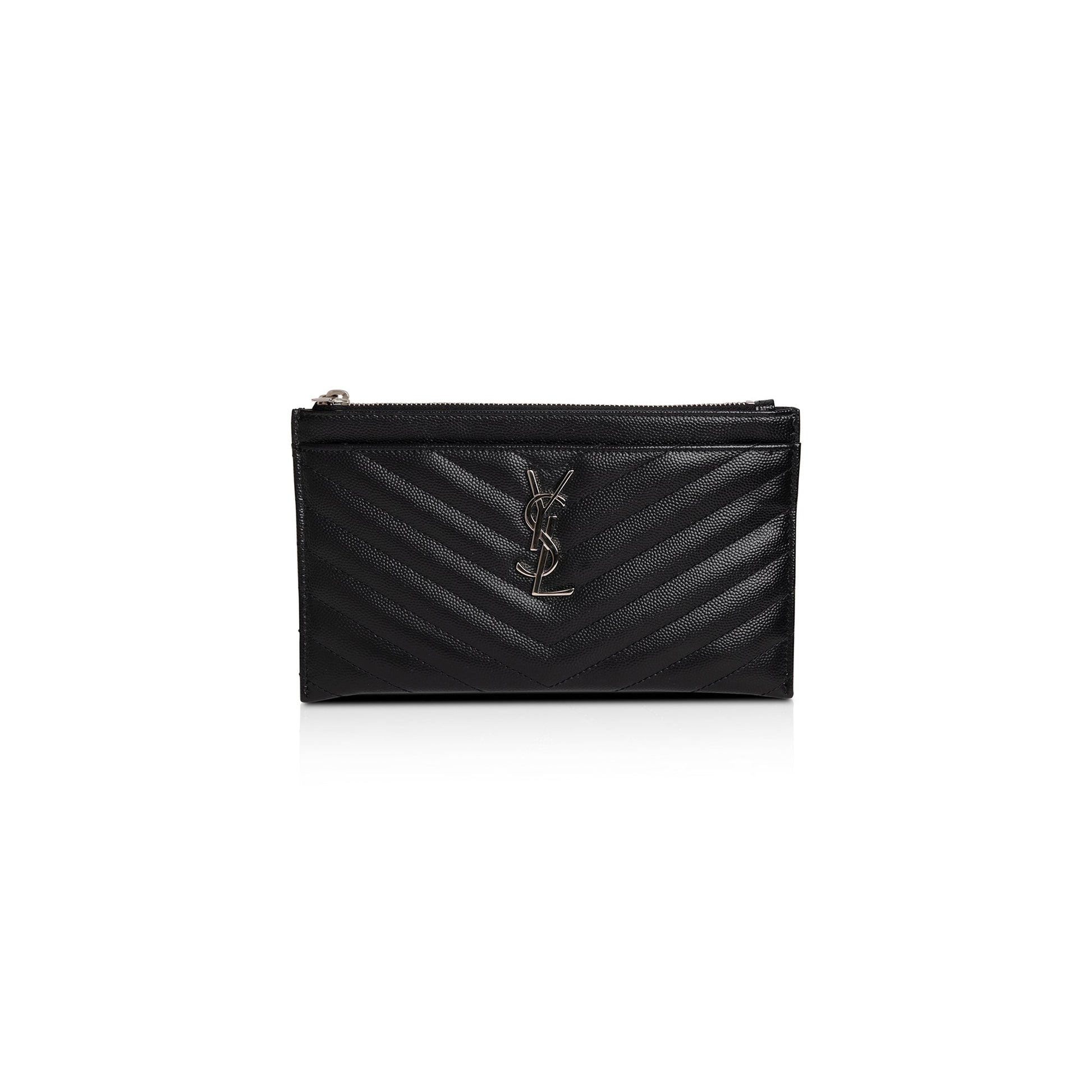 YSL Saint Laurent Cassandre Bill Pouch Travel Bag Matelasse