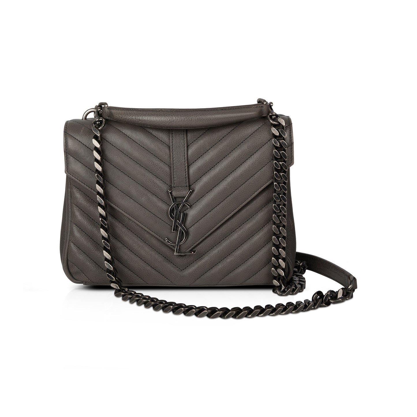 YSL Saint Laurent Chevron College Bag Medium Travel Bag