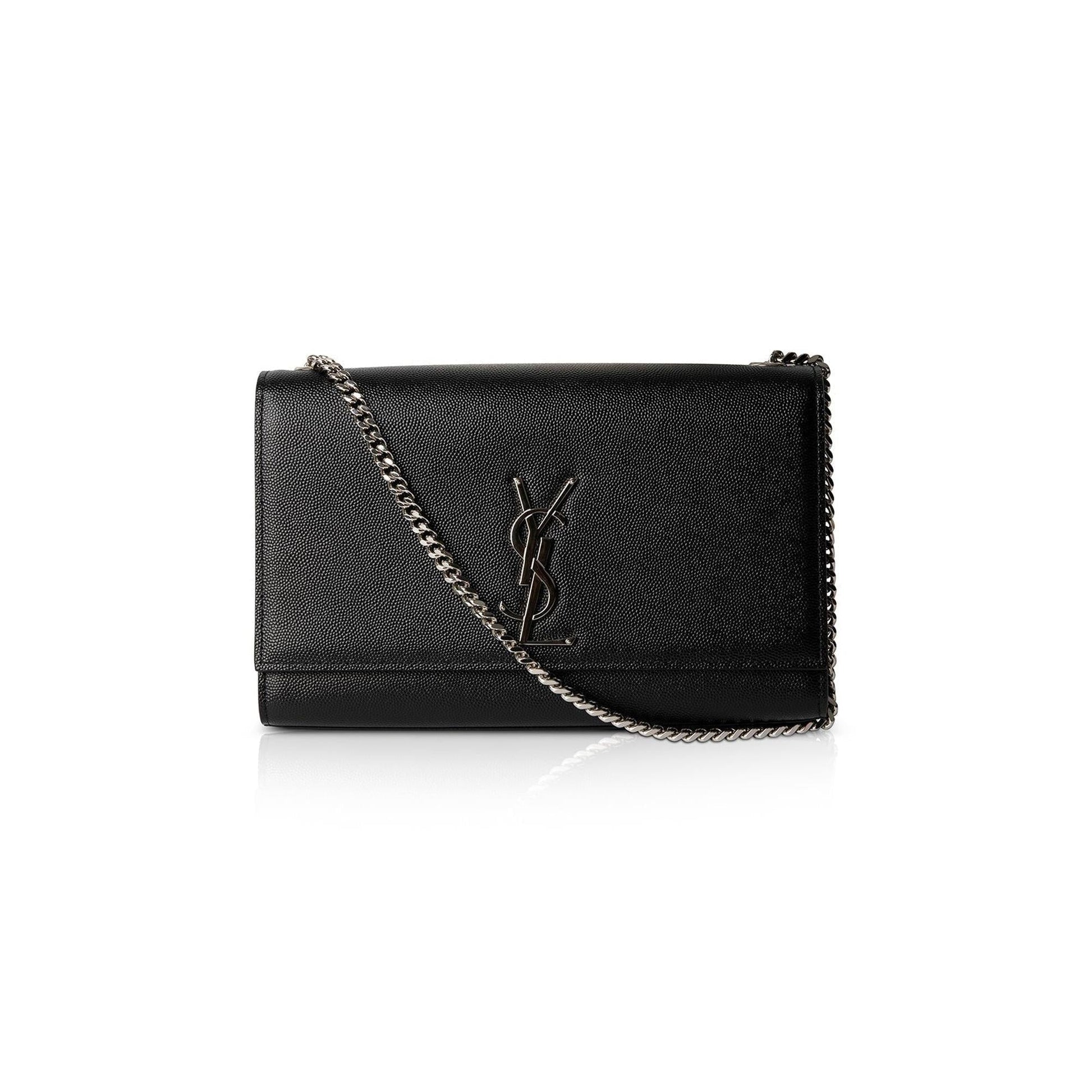 YSL Saint Laurent Grain De Poudre Kate Bag Monogram Medium Travel Bag