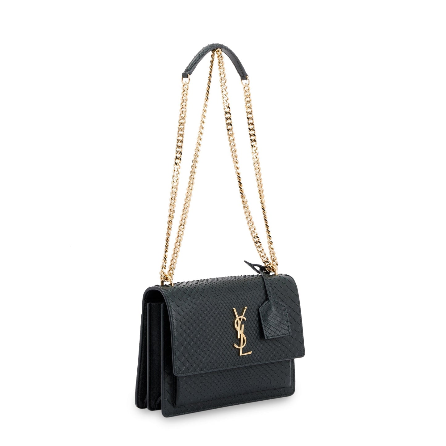 YSL Saint Laurent Python Sunset Bag Medium Travel Bag