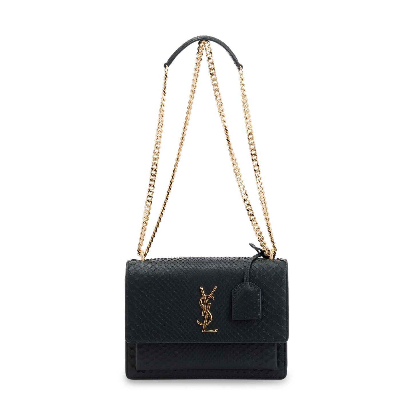 YSL Saint Laurent Python Sunset Bag Medium Travel Bag
