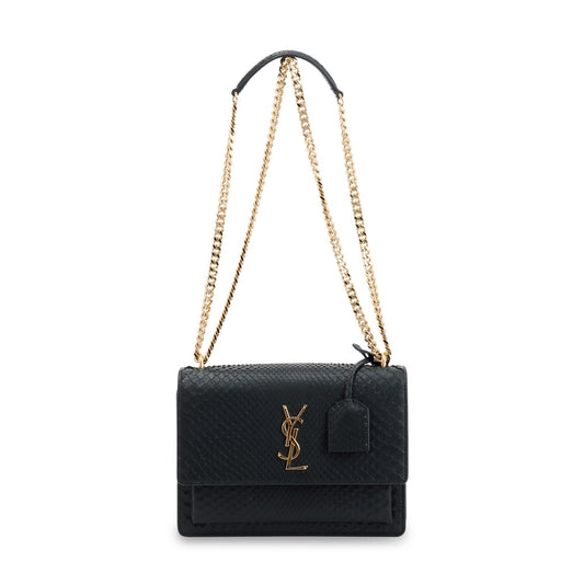 YSL Saint Laurent Python Sunset Bag Medium Travel Bag