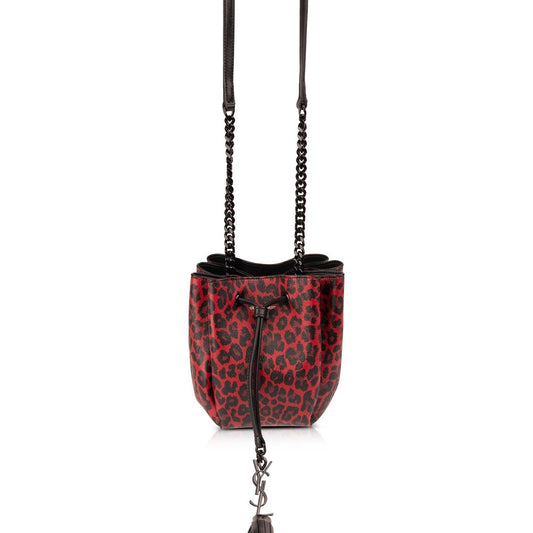 YSL Saint Laurent Bourse Printed Bag Monogram Mini Bucket Bag