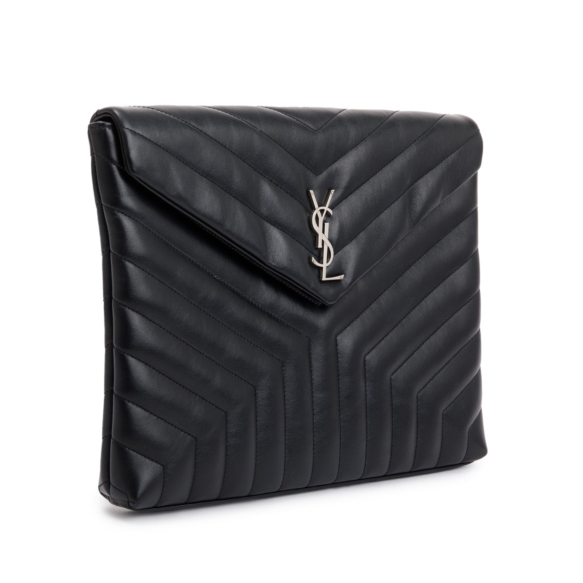 YSL Saint Laurent Loulou Document Holder Travel Bag Leather Monogram