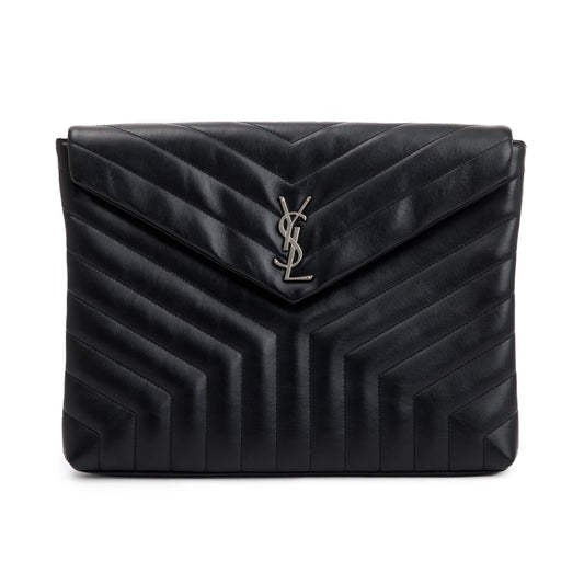 YSL Saint Laurent Loulou Document Holder Travel Bag Leather Monogram