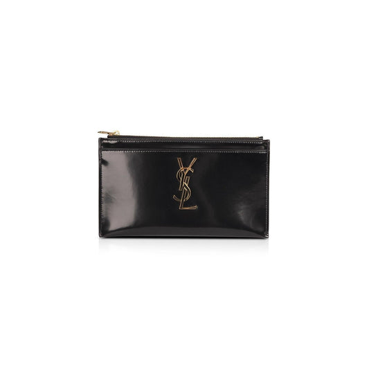 YSL Saint Laurent Patent Bill Pouch Travel Bag Monogram
