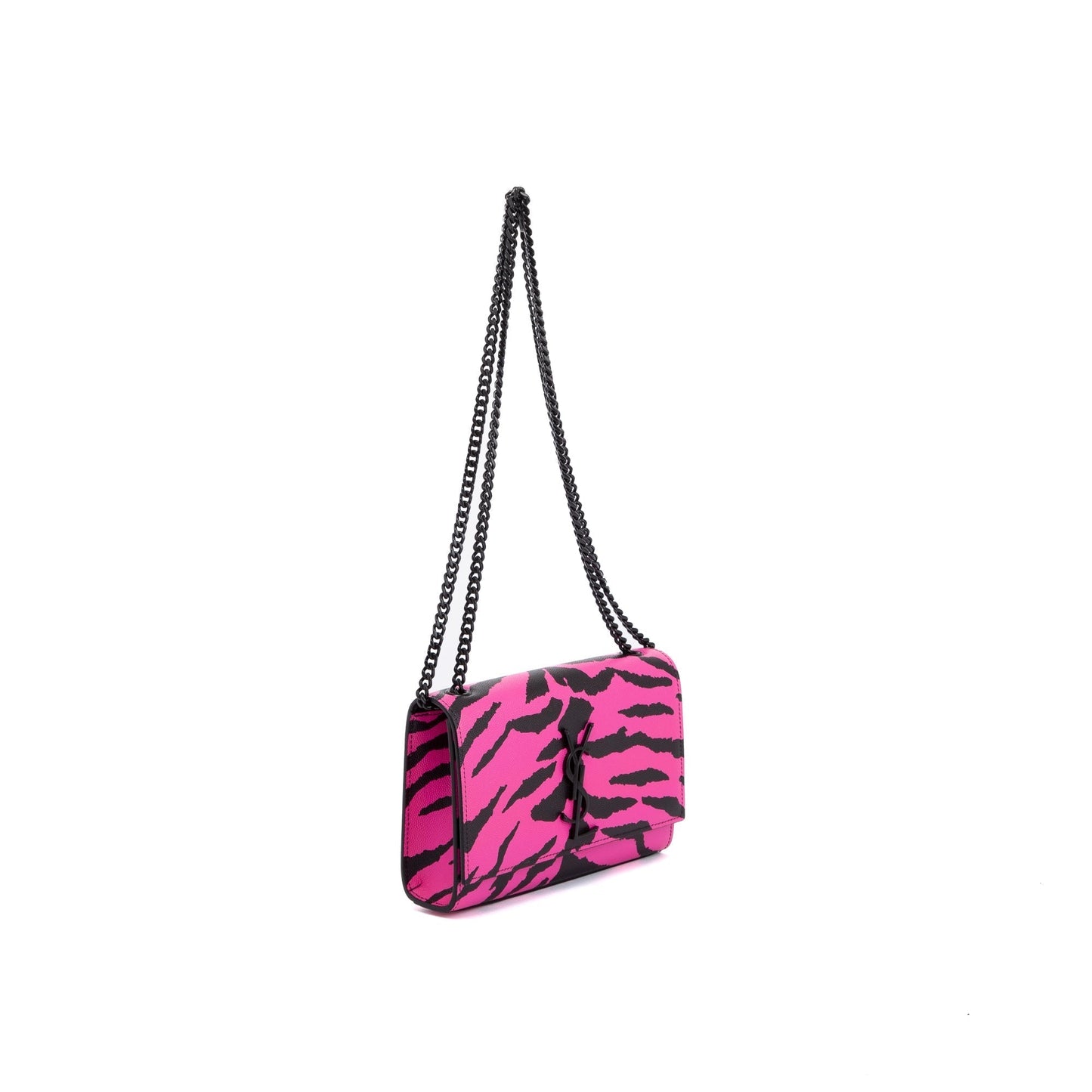 YSL Saint Laurent Zebra Print Kate Bag Monogram Pink Travel Bag