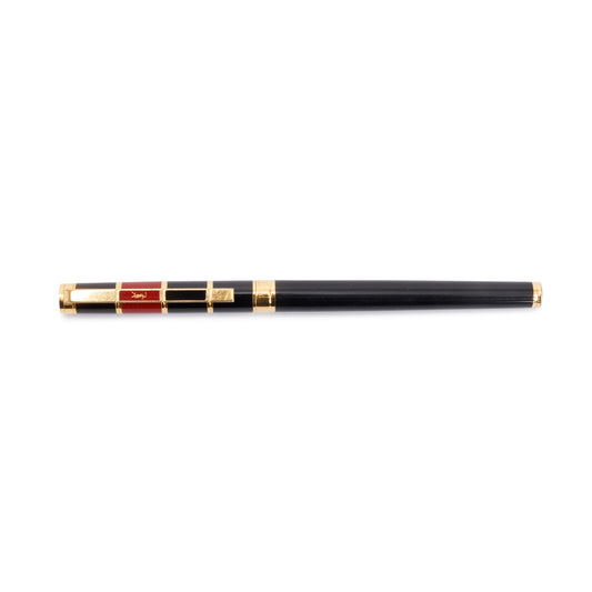 YSL Saint Laurent Tone Lacquer Opium Fontain Pen Travel Bag Black Gold