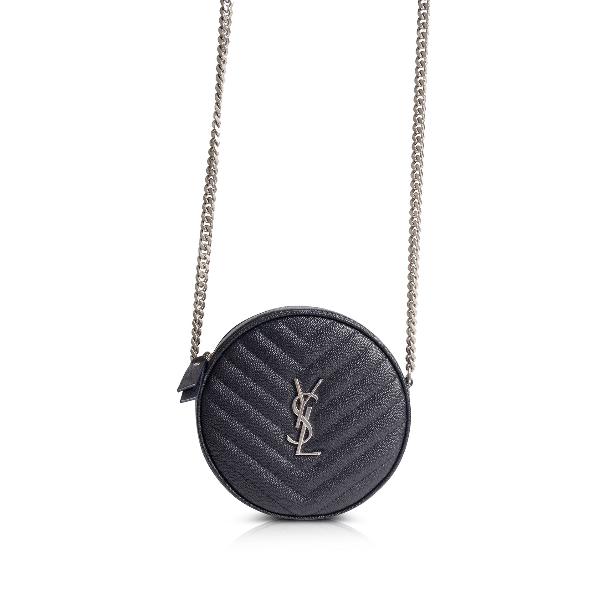 YSL Saint Laurent Vinyle Round Camera Bag Monogram Crossbody Bag