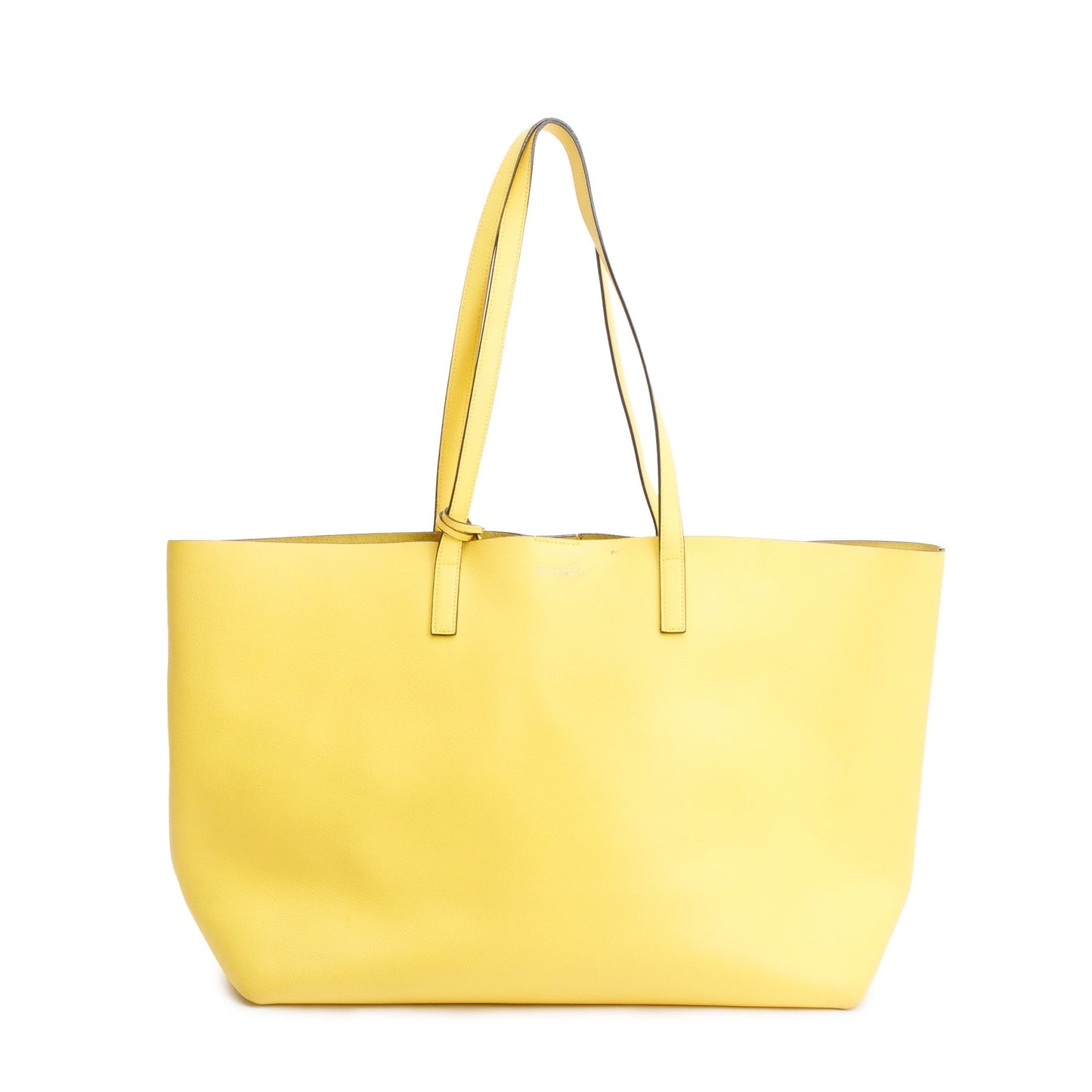 YSL Saint Laurent Yellow E W Shopping Tote Leather Tote Bag