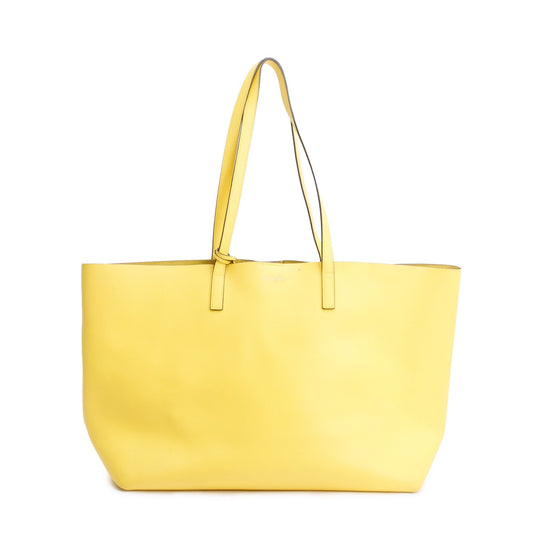 YSL Saint Laurent Yellow E W Shopping Tote Leather Tote Bag