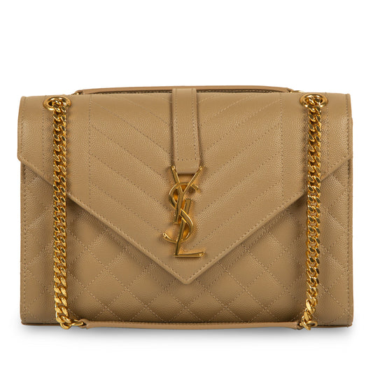 YSL Saint Laurent Envelope Mix Bag Matelasse Medium Shoulder Bag