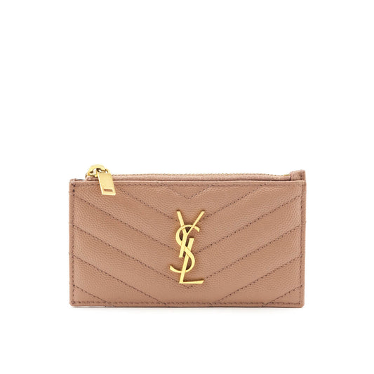 YSL Saint Laurent Trending Grain De Poudre Chevron Fragments Zippered Matelasse Monogram Travel Bag