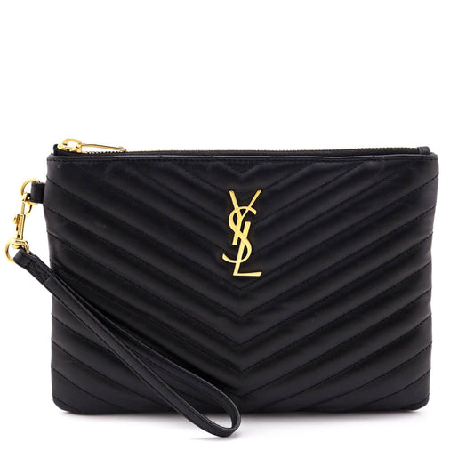 YSL Saint Laurent Trending Calfskin Cassandre Pouch Travel Bag Matelasse Monogram