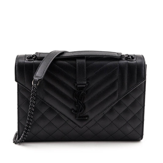 YSL Saint Laurent Trending Grain De Poudre Mixed Triquilt Medium Matelasse Monogram Travel Bag
