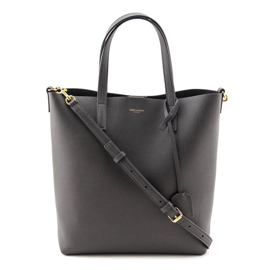 YSL Saint Laurent Trending Gray Calfskin Toy Shopping Tote Tote Bag