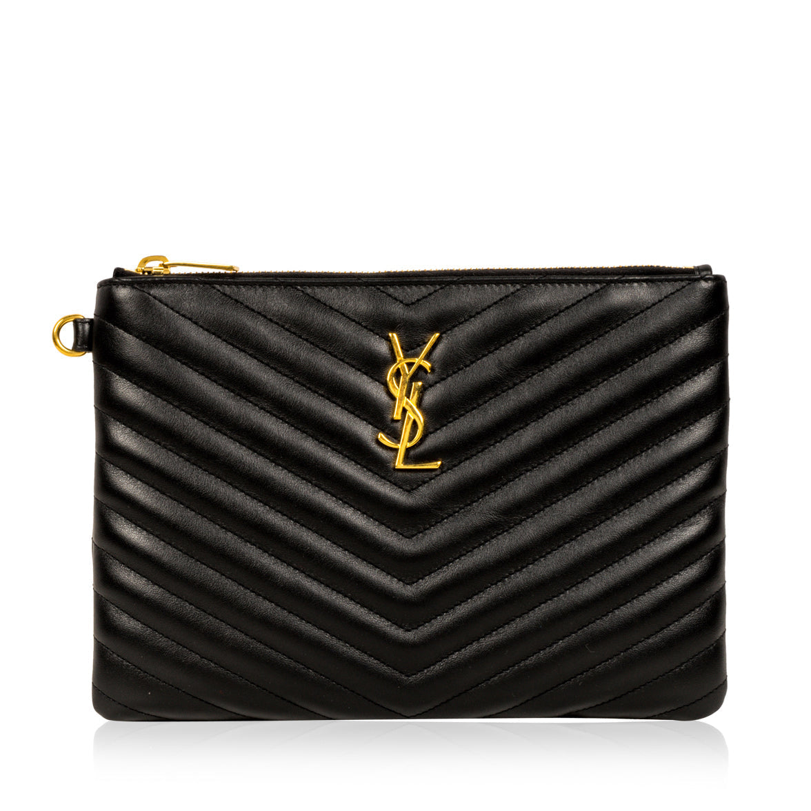 YSL Saint Laurent Chevron Clutch Clutch Bag Chevron Clutch