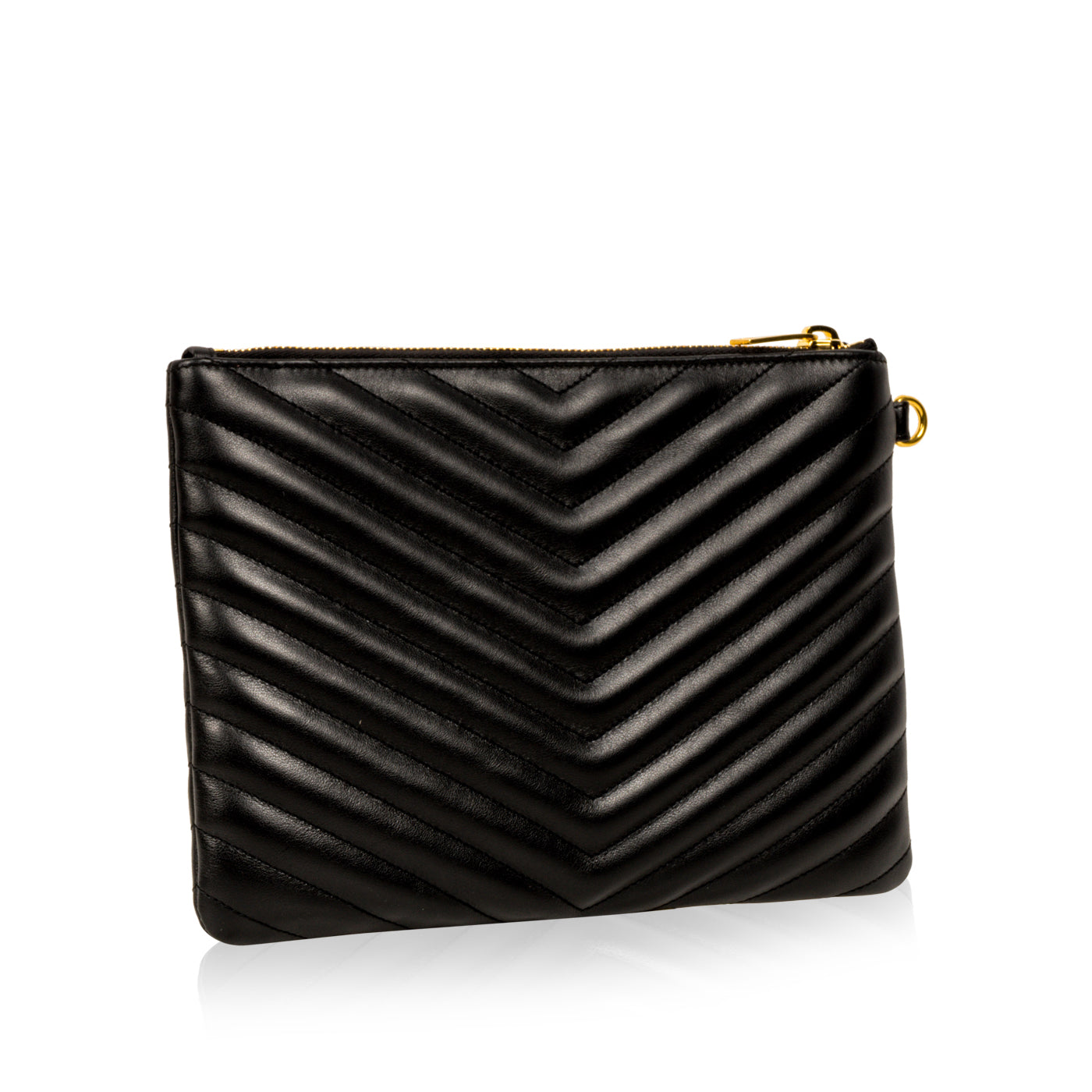 YSL Saint Laurent Chevron Clutch Clutch Bag