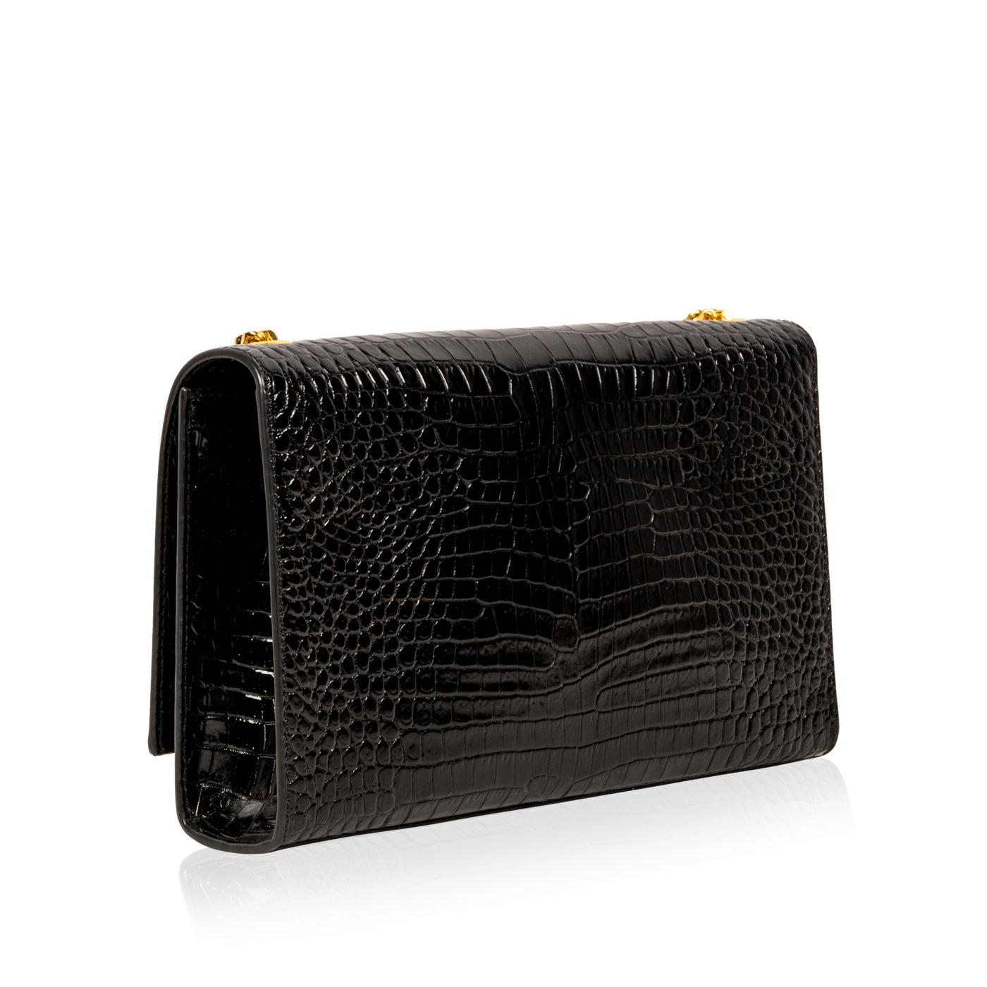 YSL Saint Laurent Crocodile Kate Tassel Crossbody Bag